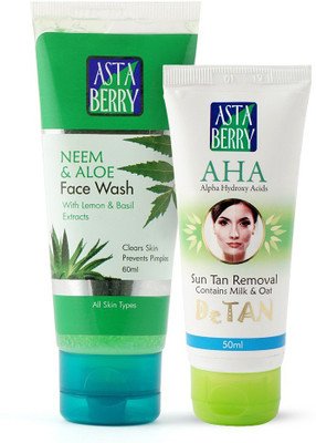 

Astaberry 1 Neem Face Wash & 1 Aha Detan Pack Combo(Set of 2)