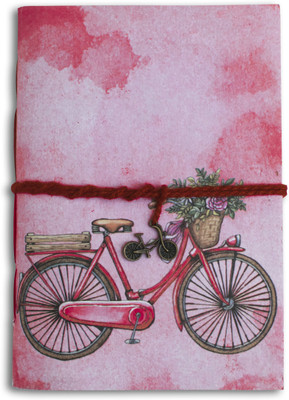 SP CREATION Recycled Handmade Book-size Diary unriling 92 Pages(Red)