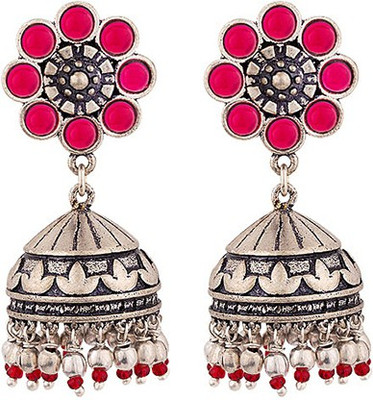 Voylla Abhira Floral Jhumka Earrings Brass Jhumki Earring