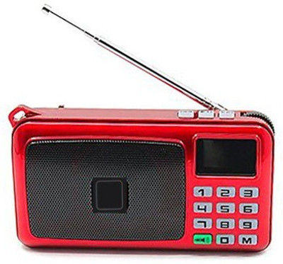 

CRETO SM-53 FM Radio With Inbuilt LED Torch Support MicroSD Card, AUX & USB FM Radio(Red)
