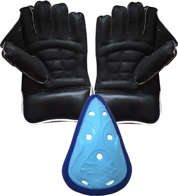 JetFire Regular Wicket Keeping Gloves Combo Guard Wicket Keeping Gloves(Black)