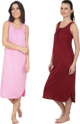 Blazon Women Nighty(Maroon, Pink)