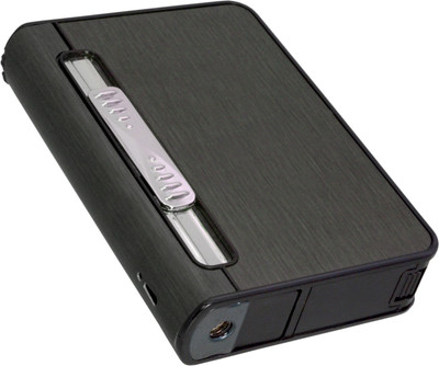 JMALL Refillable Cigahter With 10 Cigarette Holder - L10 A For 84mm long cigarette only. DDER Pocket Lighter(Black)