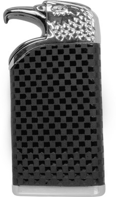 JMALL Refillable Windproof Cigarette Lighter - LR 14 A Pocket Lighter(Black)