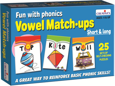 18% OFF on Creative Educational Aids Fun With Phonics VOWEL MATCH UPS(50 Pieces) 18% OFF on Creative Educational Aids Fun With Phonics VOWEL MATCH UPS(50 Pieces)