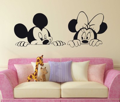 fuzzy 95 cm Mickey Mouse Self Adhesive Sticker(Pack of 1)