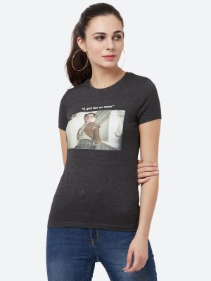 Game of Thrones By Free Authority Graphic Print Women Round Neck Grey T-Shirt