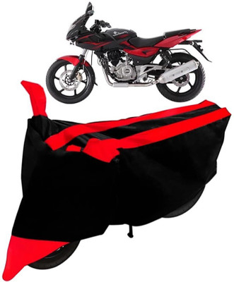 ELECTRIBLES Two Wheeler Cover for Bajaj(Pulsar 200 NS DTS-i, Black, Red)