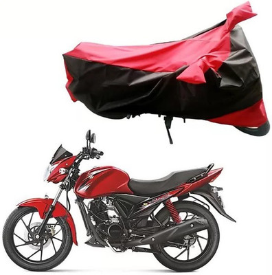 KAROBAR Two Wheeler Cover for Suzuki(Sling Shot Plus, Black, Red)