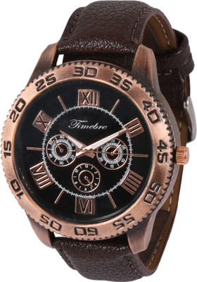 Timebre GXBLK202-2 Black Dial Analog Watch - For Men