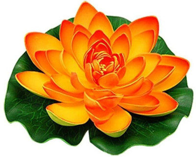 RASHMI CREATION Floating Orange Assorted Artificial Flower(7 inch, Pack of 1, Single Flower)