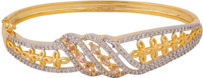 Voylla Brass Cubic Zirconia Gold-plated Bracelet