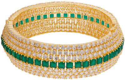 Voylla Brass Emerald Gold-plated Bracelet