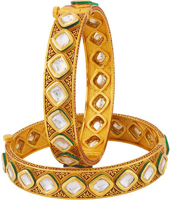 Voylla Brass Gold-plated Bangle(Pack of 2)