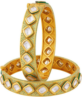 Voylla Brass Gold-plated Bangle(Pack of 2)