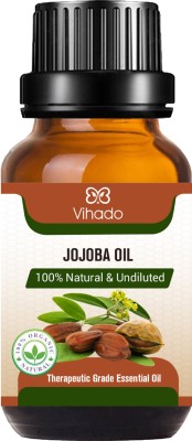 Vihado Jojoba Oil, Cold Pressed & Certified Organic, (for Hair, Skin & Face Care) (10 ml) (Pack of 1)(10 ml)