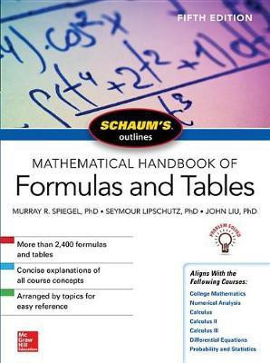 Schaum's Outline of Mathematical Handbook of Formulas and Tables, Fifth Edition(English, Electronic book text, Spiegel Murray R)