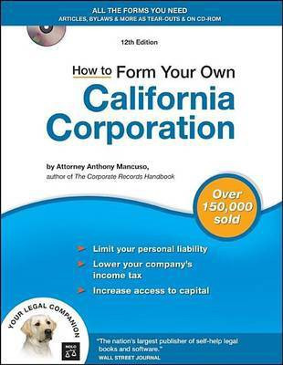 How to Form Your Own California Corporation(English, Mixed media product, Mancuso Anthony)