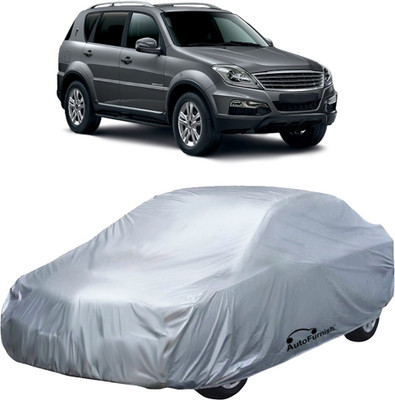 73% OFF on AutoFurnish Car Cover For SsangYong Rexton (With Mirror Pockets)(Silver)