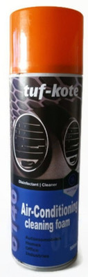 Tufkote Air Conditioner Cleaner & Disinfectant Foam with ORANGE Fragnance 500ml TM6146O Vehicle Interior Cleaner(500 ml)