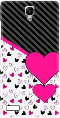 Smutty Back Cover for Mi Redmi Note Prime - Pink Heart Print(Multicolor, Hard Case, Pack of: 1)
