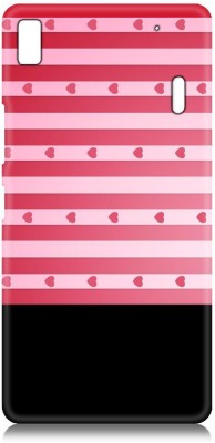 Smutty Back Cover for Lenovo K3 Note - Pink Heart Print(Multicolor, Hard Case, Pack of: 1)