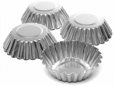 

Pruner Cupcakemouldpackof4 Cupcake Maker(Silver, Non-stick Coating)
