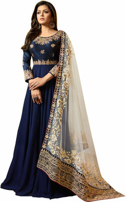 Divine Exim Georgette Embroidered, Self Design Salwar Suit Material