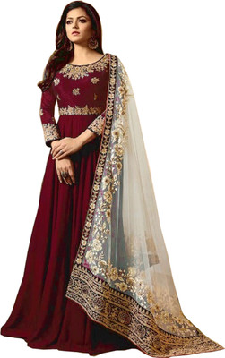 Divine Exim Georgette Embroidered, Self Design Salwar Suit Material