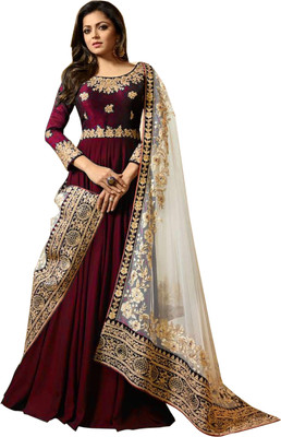 DIVINE INTERNATIONAL TRADING CO Georgette Embroidered, Self Design Salwar Suit Material