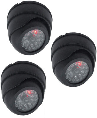 MOHAK 3 Pack Dome Dummy Fake Infrared IR CCTV Surveillance Security Cameras Security Camera(1 Channel)