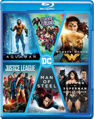 

DC 6-Movies Collection: Aquaman + Suicide Squad + Wonder Woman + Justice League + Man of Steel + Batman v Superman: Dawn of Justice (6-Disc Box Set)(Blu-ray English)
