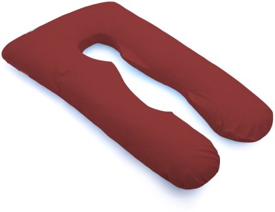 Angel Mommy Microfibre Solid Body Pillow Pack of 1(Maroon)