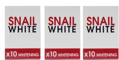 Snail White Soap For Beautiful Skin - Made In Thailand,70 Grams (PACK OF 3)(3 x 23.33 g)