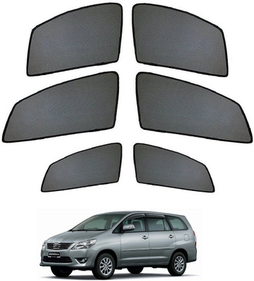 AuTO ADDiCT Side Window, Rear Window Sun Shade For Toyota Innova(Black)