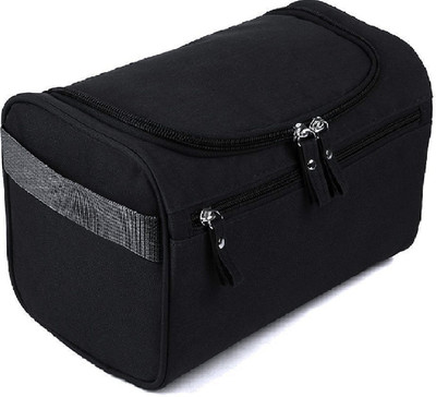 

MOOLTEN Fabric Travel Toiletry Bag Organizer Waterproof Multipurpose Bag(Black, 14 inch)