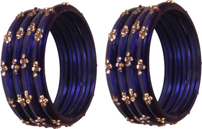 NMII Glass Zircon Bangle Set(Pack of 8)