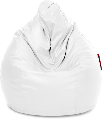 STYLE HOMEZ XXXL SAC Elegant Teardrop Bean Bag  With Bean Filling(White)