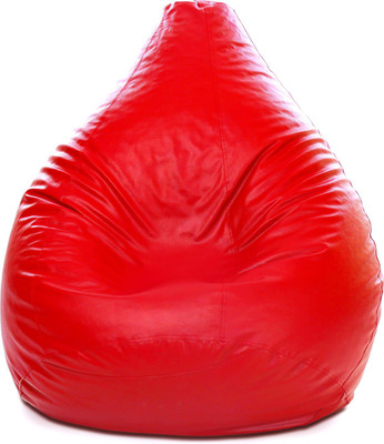 STYLE HOMEZ XXXL Classic Teardrop Bean Bag  With Bean Filling(Red)
