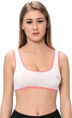 ELINA Women Sports Non Padded Bra(Pink, White)
