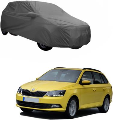 Gargi Traders Car Cover For Skoda Fabia (With Mirror Pockets)(Grey)