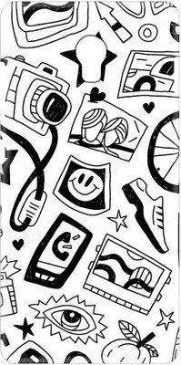 Smutty Back Cover for Lenovo Vibe P1 Turbo - Doodle Print(Multicolor, Hard Case, Pack of: 1)