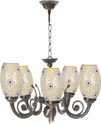 GLAMOROUS jhomar30 Chandelier Ceiling Lamp(Multicolor)