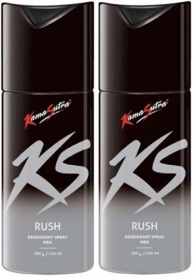 Kamasutra Rush Deodorant spray men Deodorant Spray  -  For Men & Women(150 ml, Pack of 2)