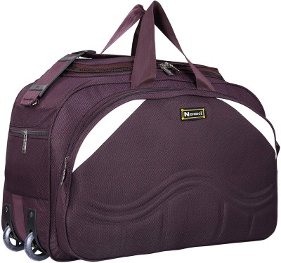 N Choice (Expandable) Polyester 40 L Luggage Travel Duffel Bag with 2 Wheels (Purple) Duffel With Wheels (Strolley)