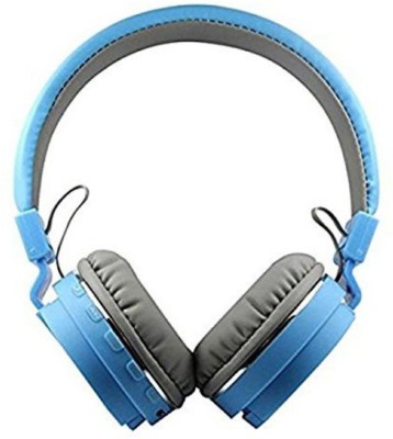 Meraki Wonder SH-12 Headphone with FM|SD Card Slot|music|calling-BLUE Bluetooth(Blue, On the Ear)