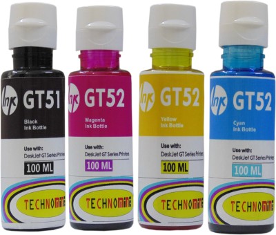 Technomine 310,315,319,410,415,419,GT5810, 5GT820, GT5821 Black + Tri Color Combo Pack Ink Bottle