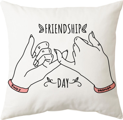 Tarun Crafts Friendship Day Microfibre Solid Floor Cushion Pack of 1(Multicolor)
