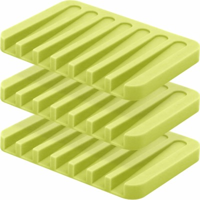 Ramkuwar Pack 3 Soap Tray Soap Holder(Green)