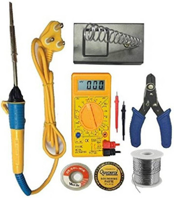 Coin Master 25W Deluxe Soldering Iron Kit with Multimeter 25 W Simple(Flat Tip)